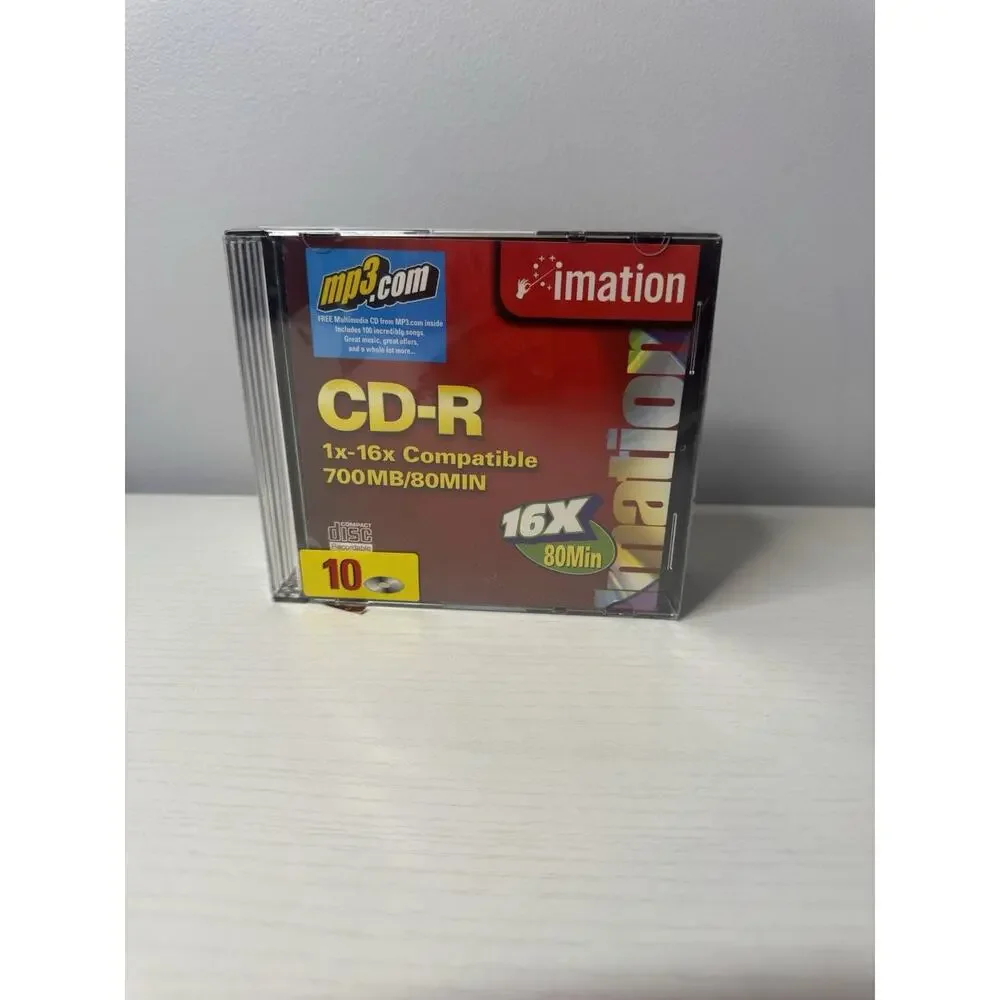 Imation CD-R 700MB 80 Min 16X Recordable Discs Lot of 10 NEW READ